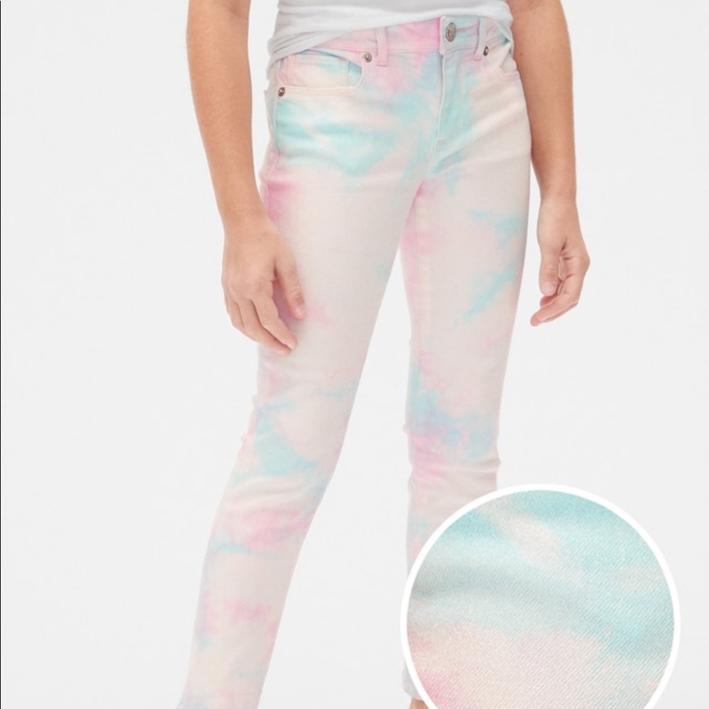 GAP | Kids Tie-Dye Stretch Skinny Jeans | 8